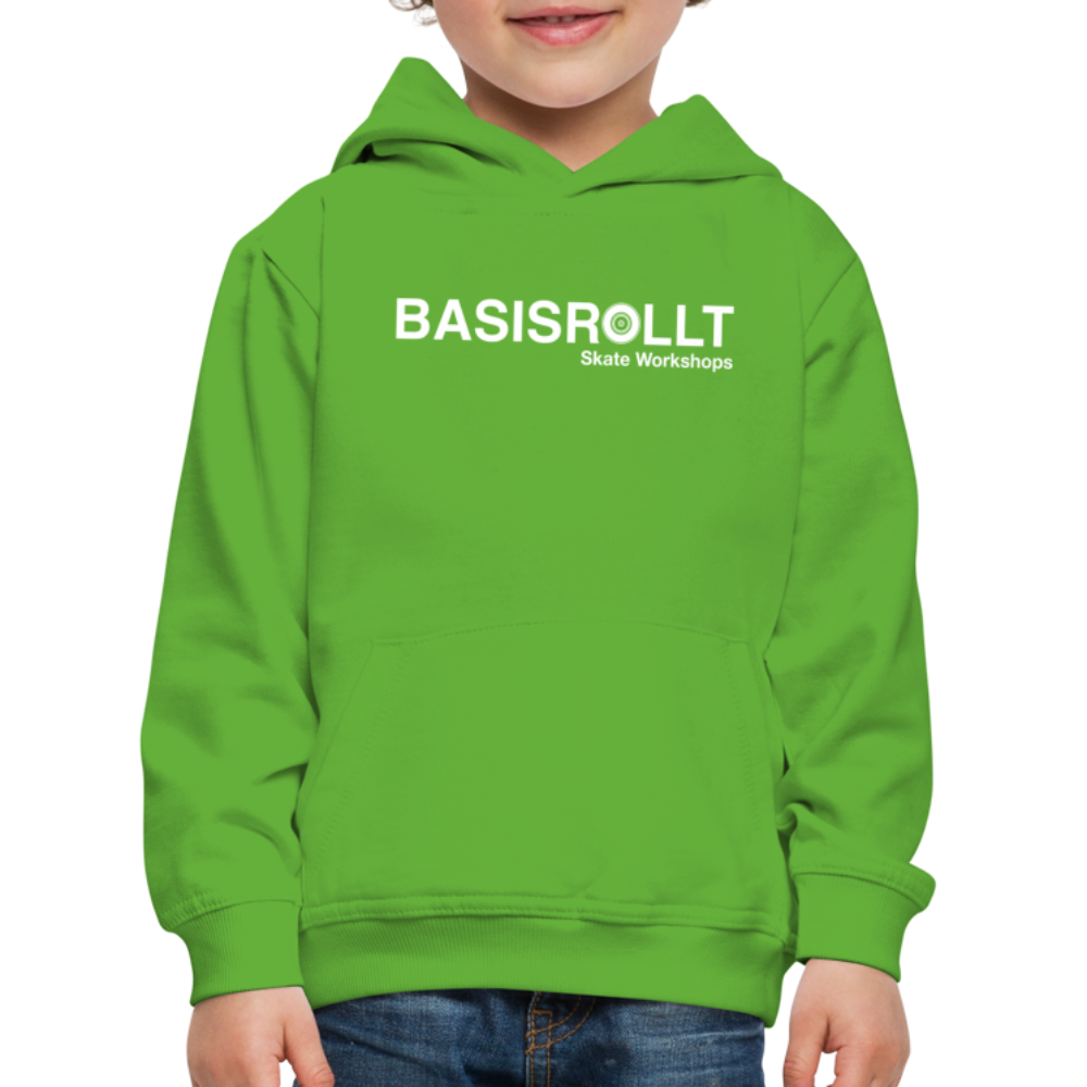 BASISROLLT - Kinder Premium Hoodie - CLEAN&LOVE - Hellgrün