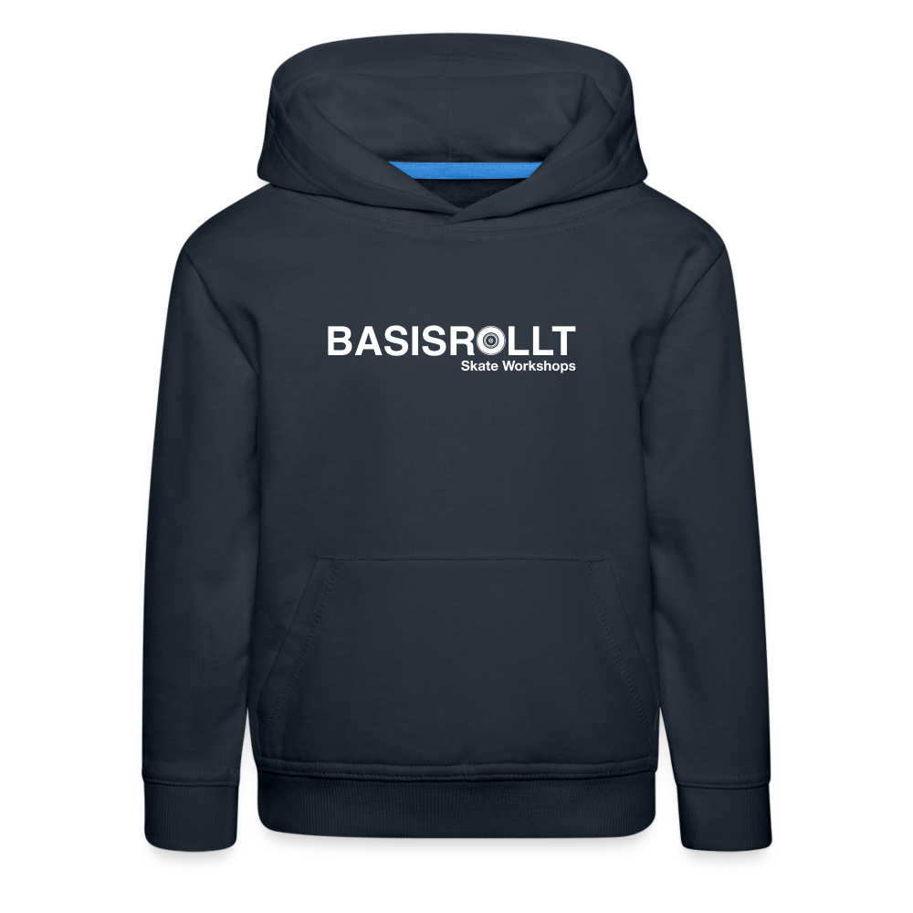 BASISROLLT - Kinder Premium Hoodie - CLEAN&LOVE - Navy