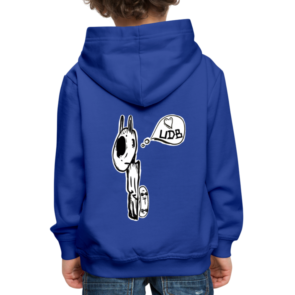 BASISROLLT - Kinder Premium Hoodie - CLEAN&LOVE - Royalblau