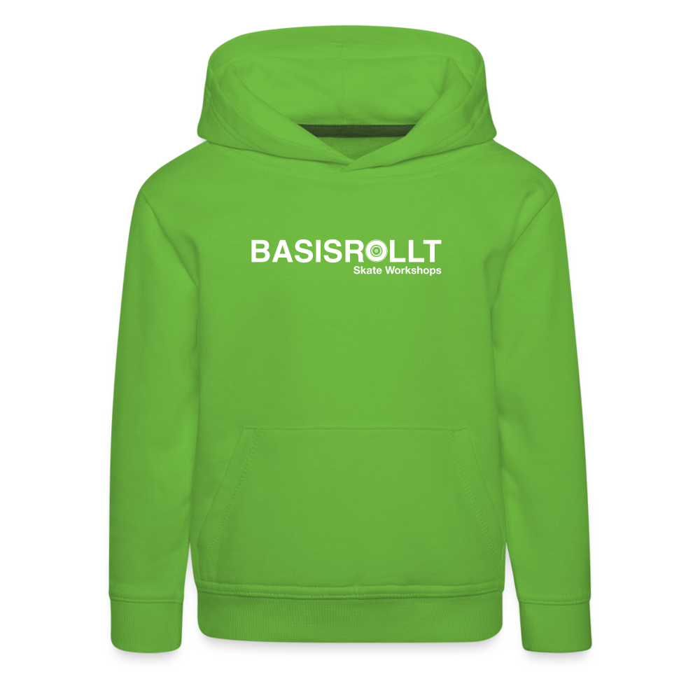 BASISROLLT - Kinder Premium Hoodie - CLEAN&LOVE - Hellgrün