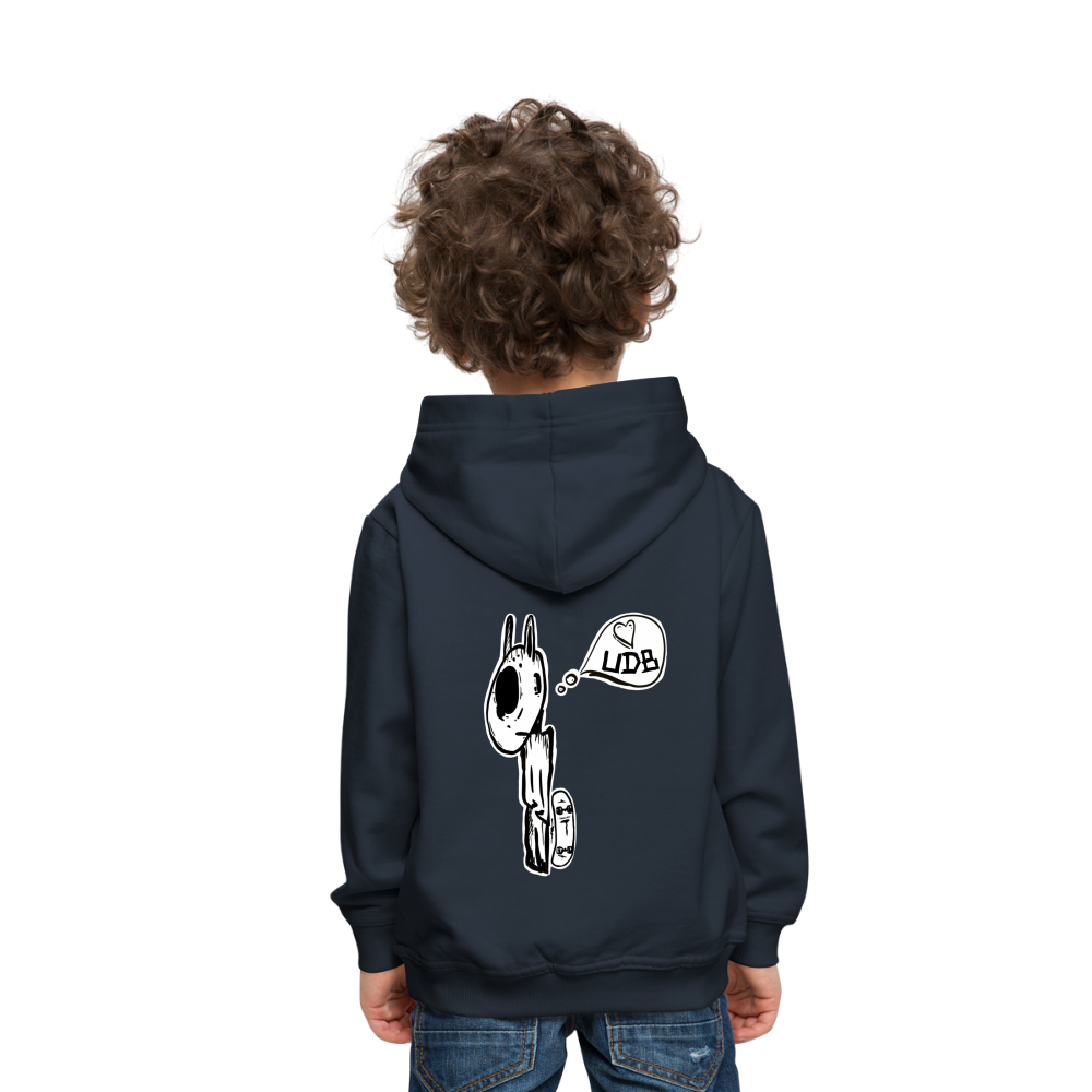 BASISROLLT - Kinder Premium Hoodie - CLEAN&LOVE - Navy