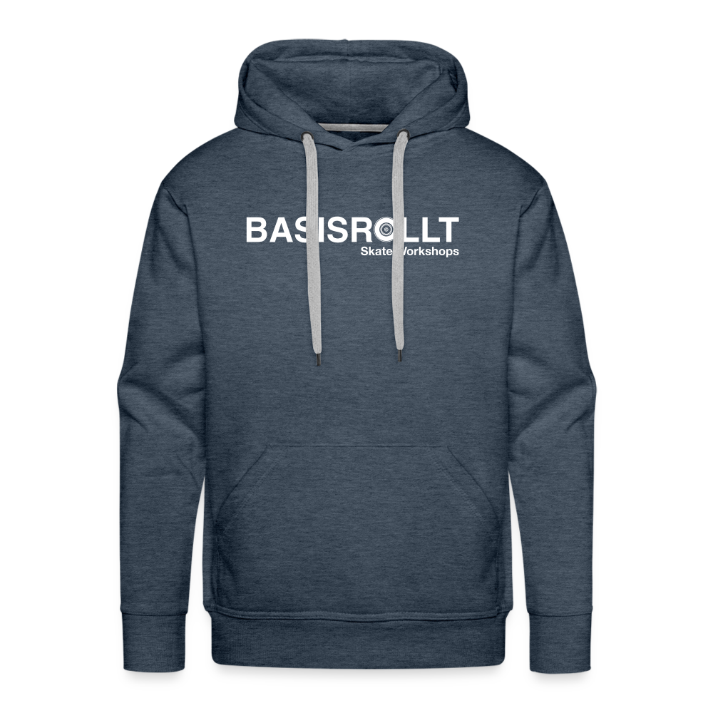 BASISROLLT - Männer Premium Hoodie - Clean&Love - Jeansblau