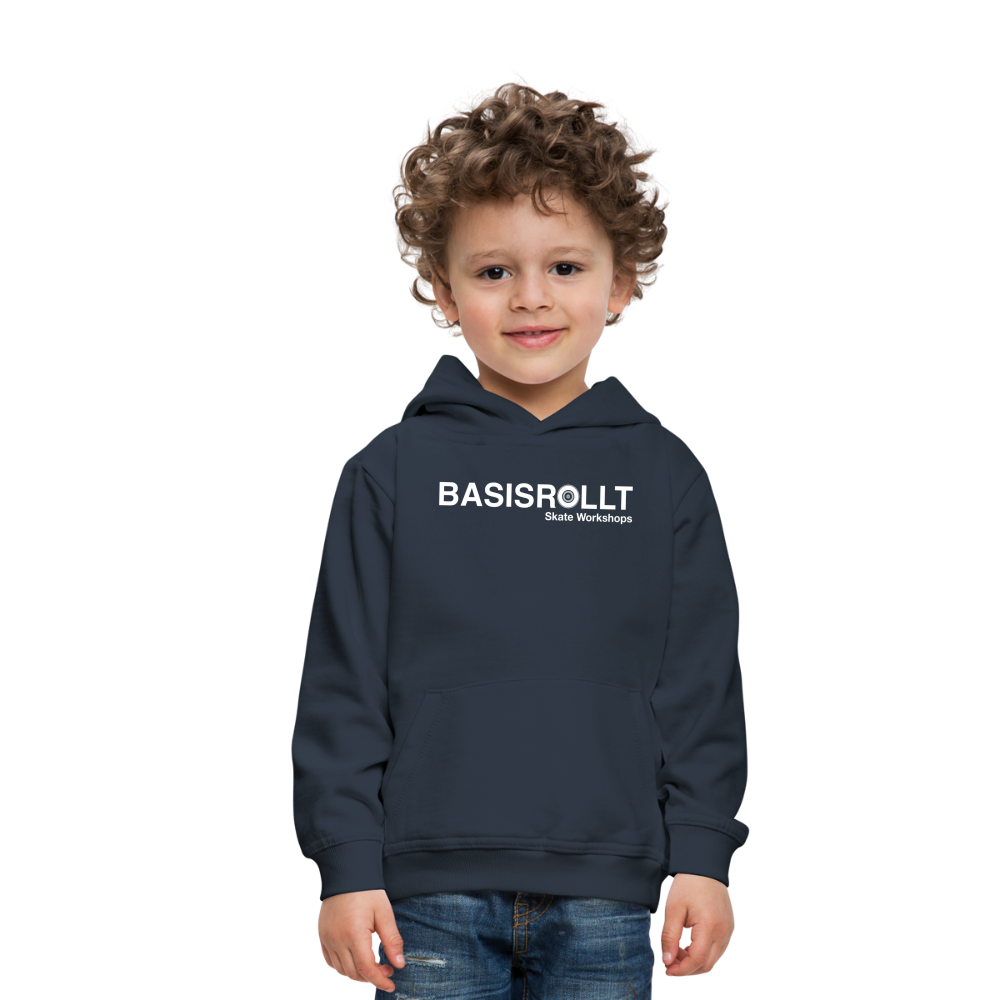 BASISROLLT - Kinder Premium Hoodie - CLEAN&LOVE - Navy