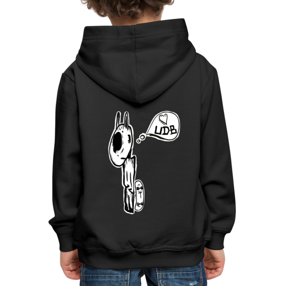 BASISROLLT - Kinder Premium Hoodie - CLEAN&LOVE - Schwarz