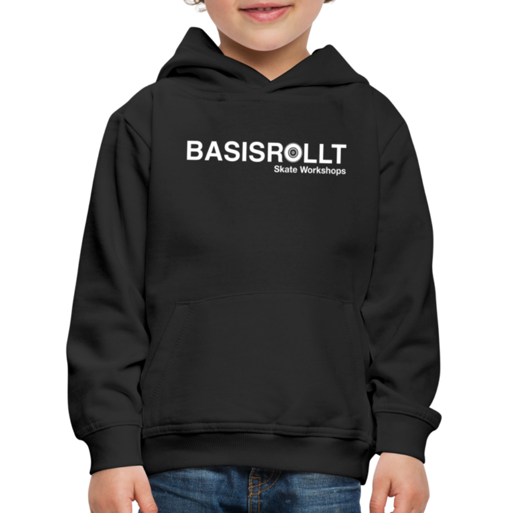 BASISROLLT - Kinder Premium Hoodie - CLEAN&LOVE - Schwarz