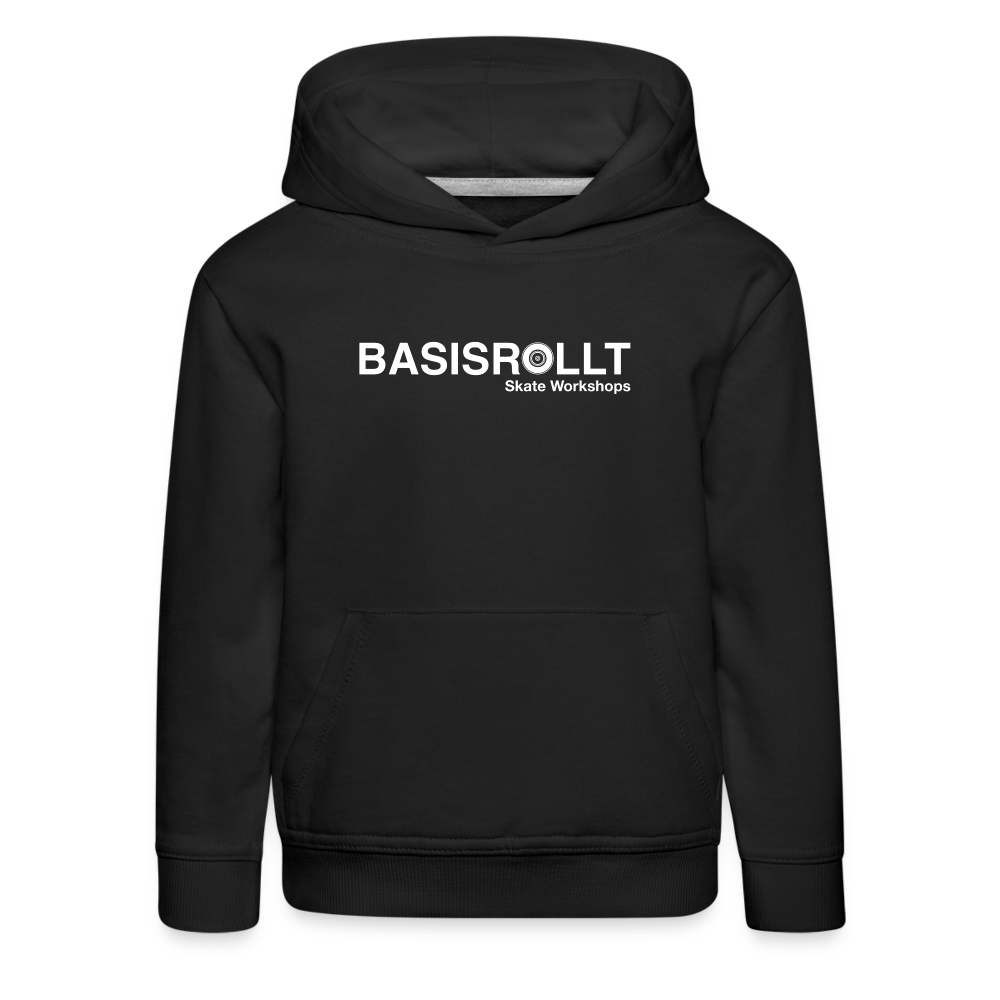 BASISROLLT - Kinder Premium Hoodie - CLEAN&LOVE - Schwarz