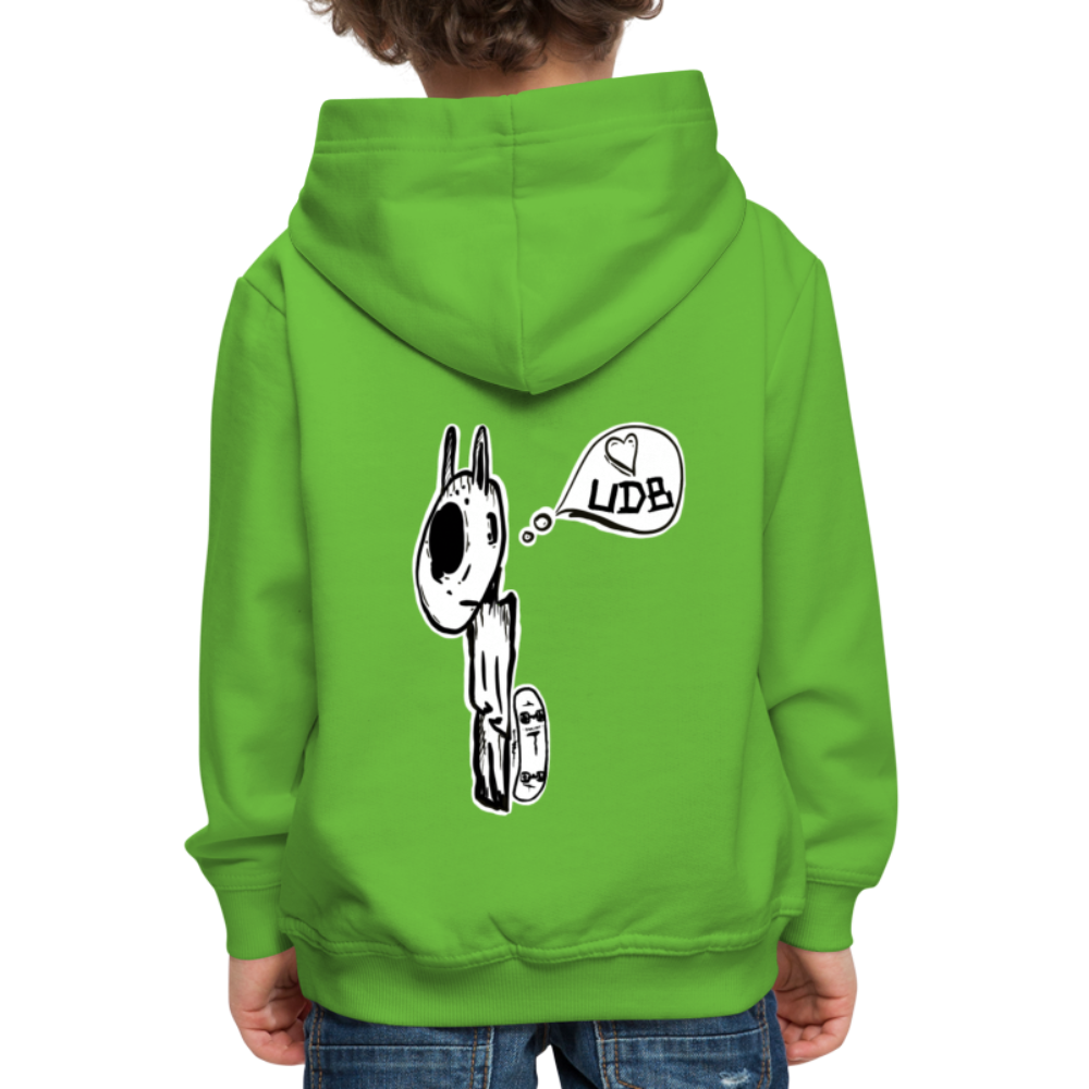 BASISROLLT - Kinder Premium Hoodie - CLEAN&LOVE - Hellgrün