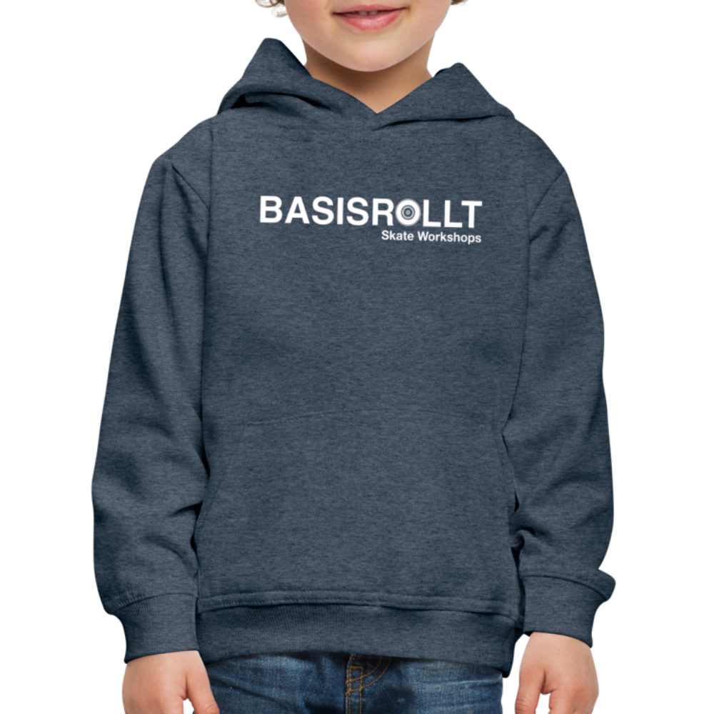 BASISROLLT - Kinder Premium Hoodie - CLEAN&LOVE - Jeansblau