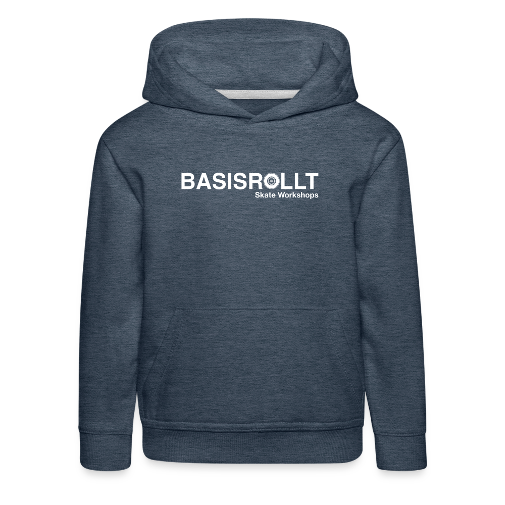 BASISROLLT - Kinder Premium Hoodie - CLEAN&LOVE - Jeansblau