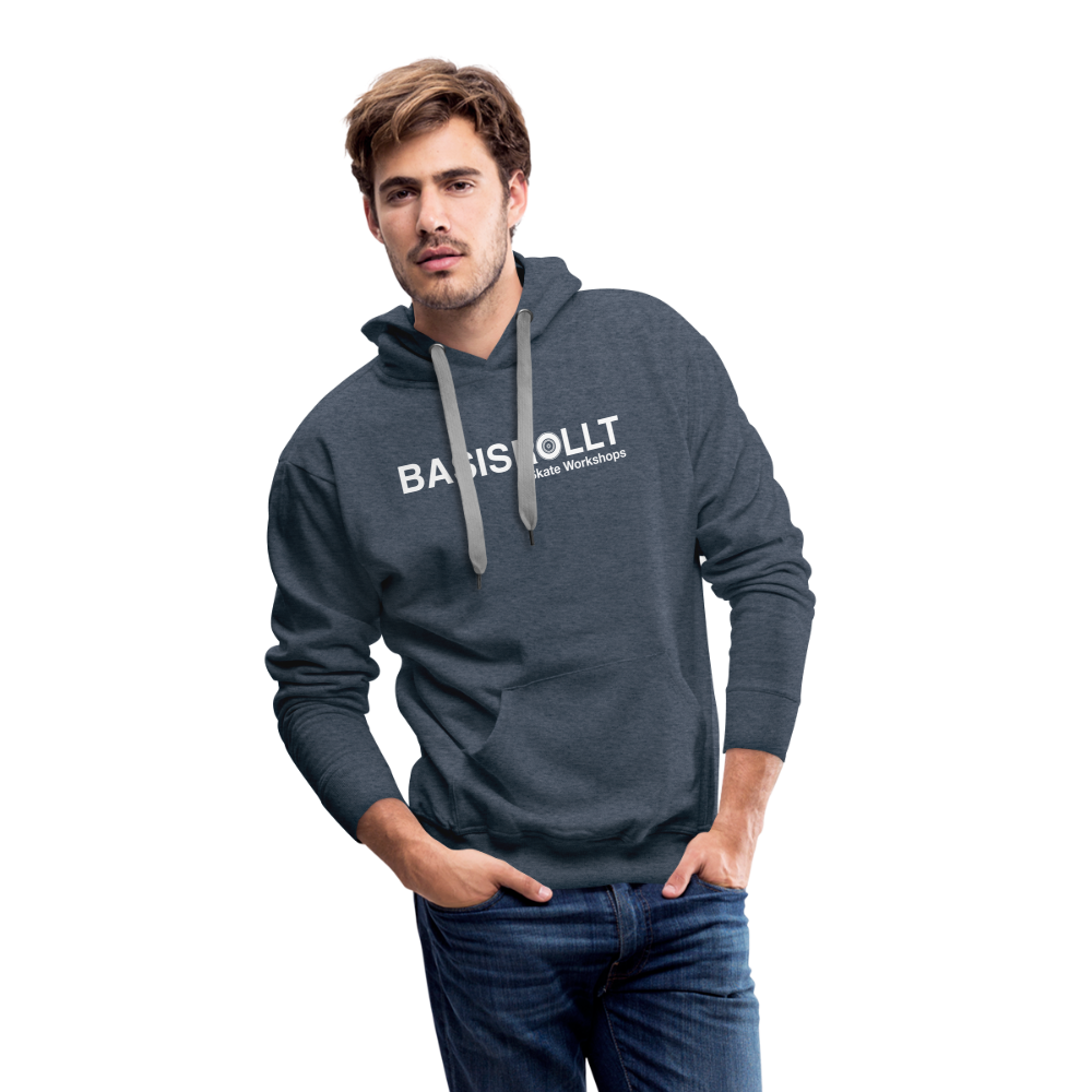 BASISROLLT - Männer Premium Hoodie - Clean&Love - Jeansblau