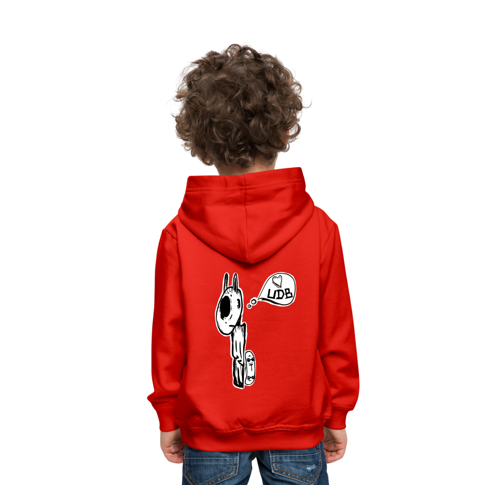 BASISROLLT - Kinder Premium Hoodie - CLEAN&LOVE - Rot