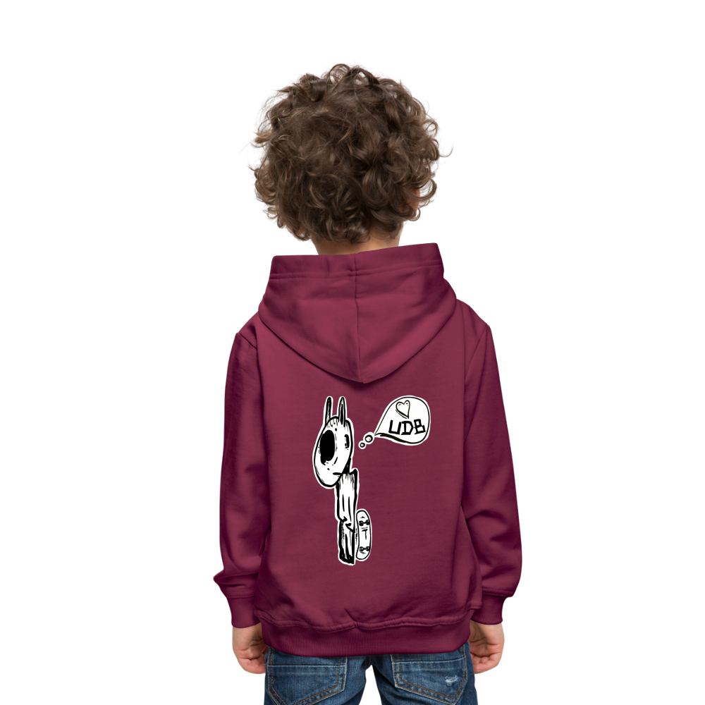 BASISROLLT - Kinder Premium Hoodie - CLEAN&LOVE - Bordeaux