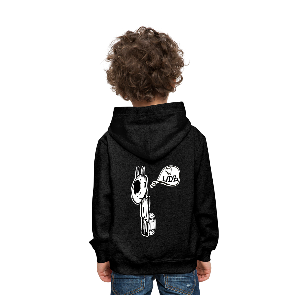 BASISROLLT - Kinder Premium Hoodie - CLEAN&LOVE - Anthrazit