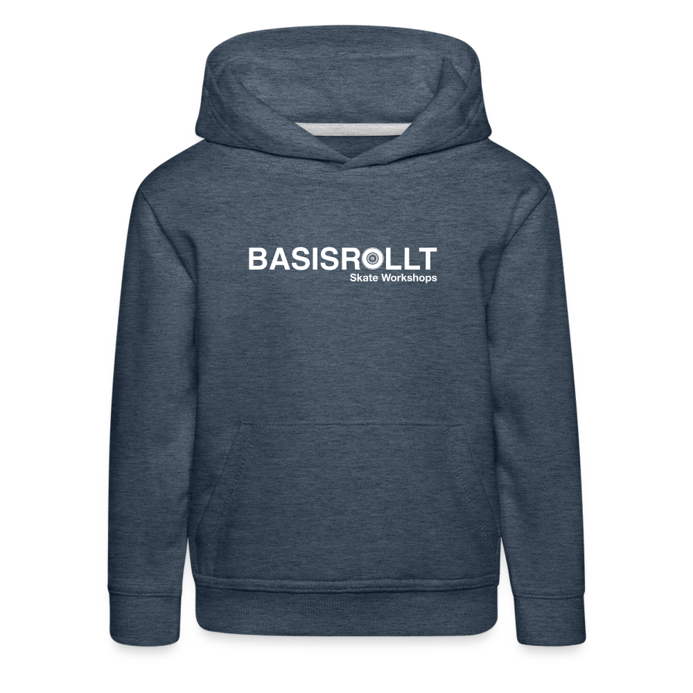 BASISROLLT - Kinder Premium Hoodie - CLEAN&LOVE - Jeansblau