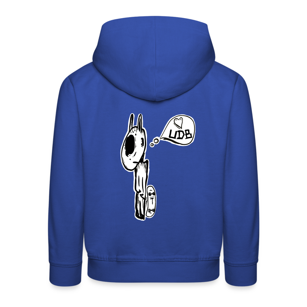 BASISROLLT - Kinder Premium Hoodie - CLEAN&LOVE - Royalblau