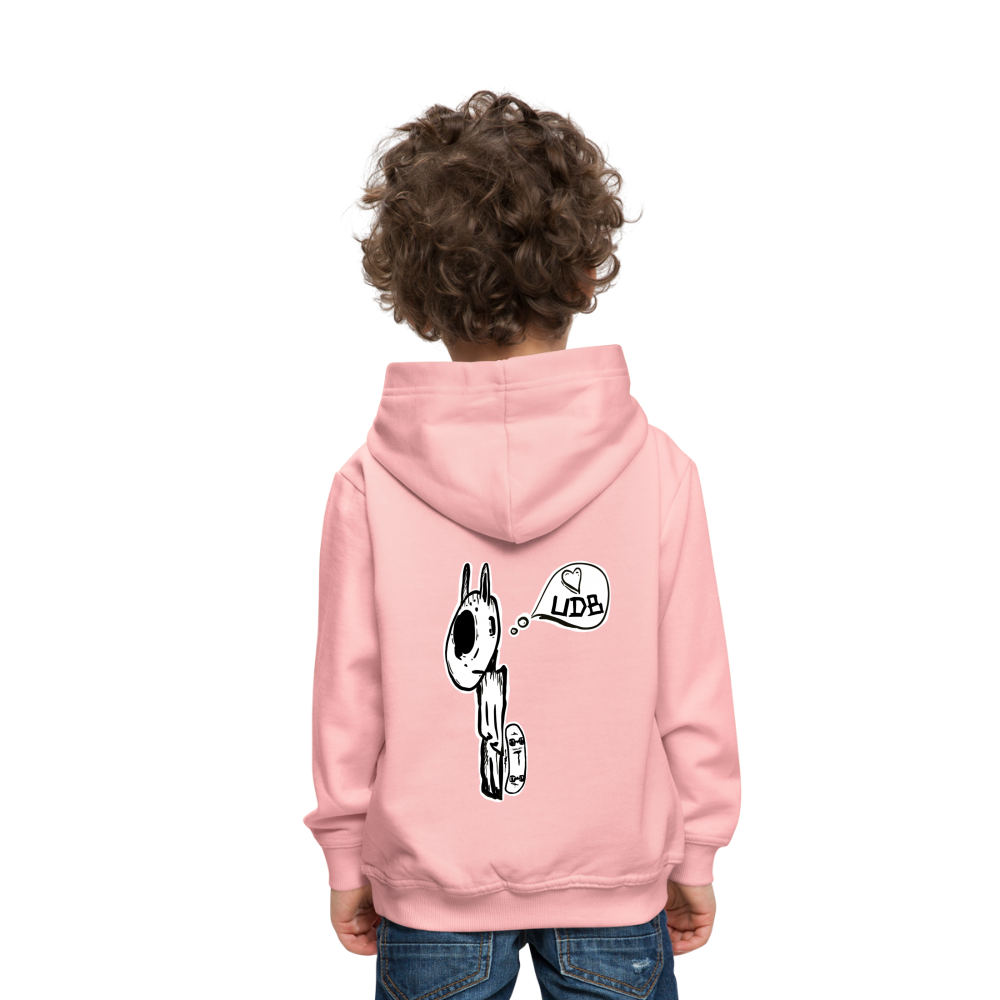 BASISROLLT - Kinder Premium Hoodie - CLEAN&LOVE - Kristallrosa