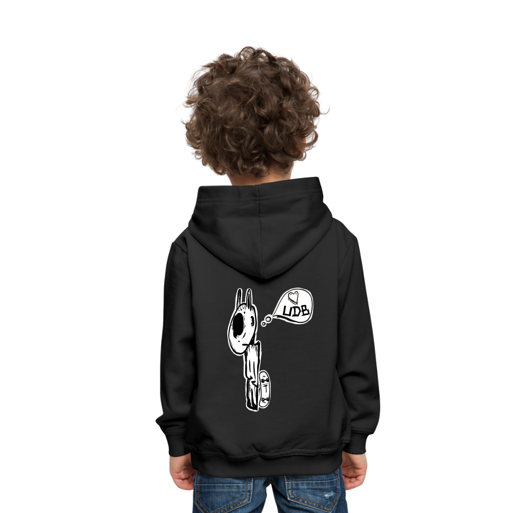 BASISROLLT - Kinder Premium Hoodie - CLEAN&LOVE - Schwarz