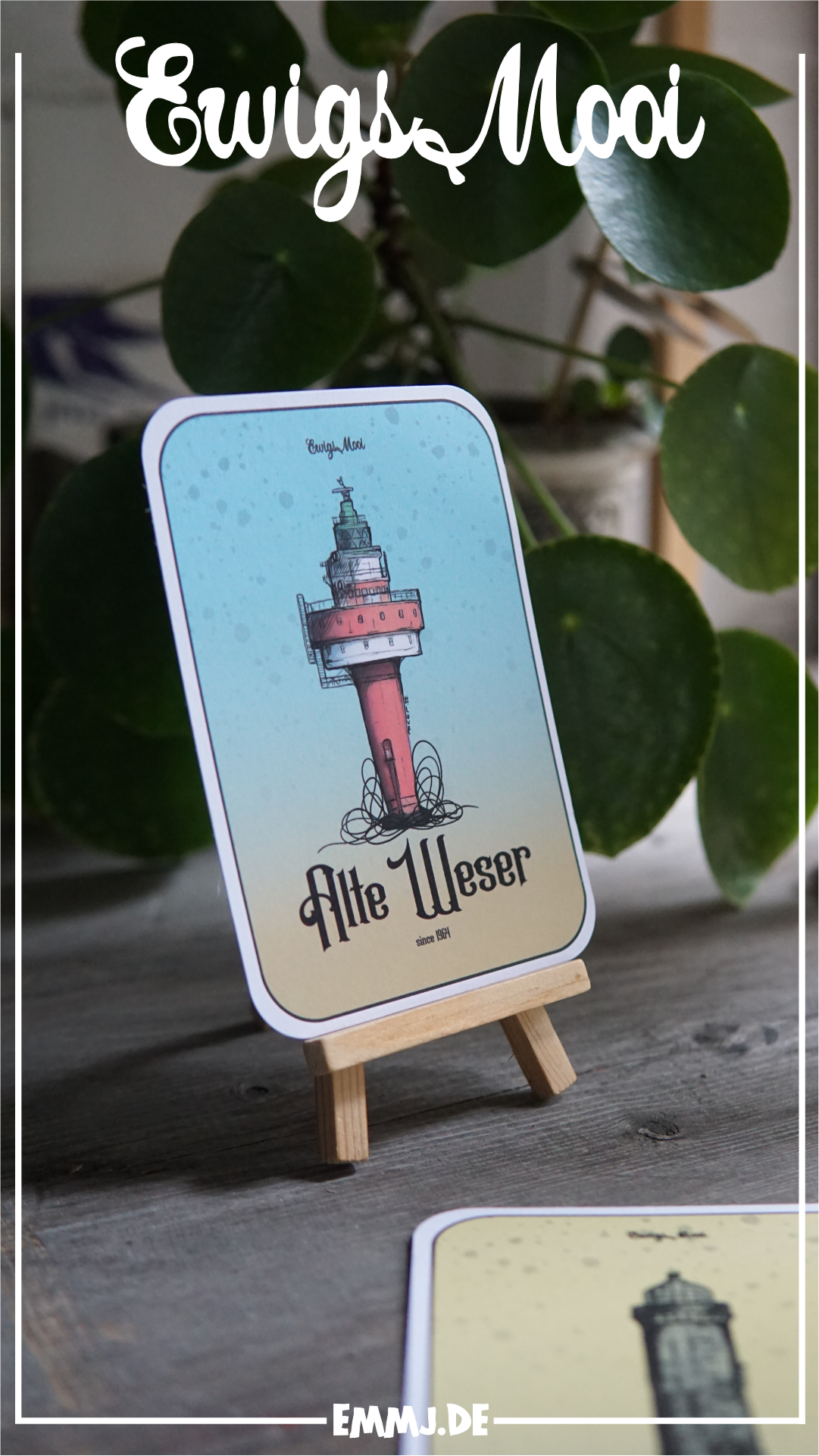 Alte Weser Leuchtturm - Deutsche Bucht - Wesermündung - Sammelkarte - Postkarte - A6