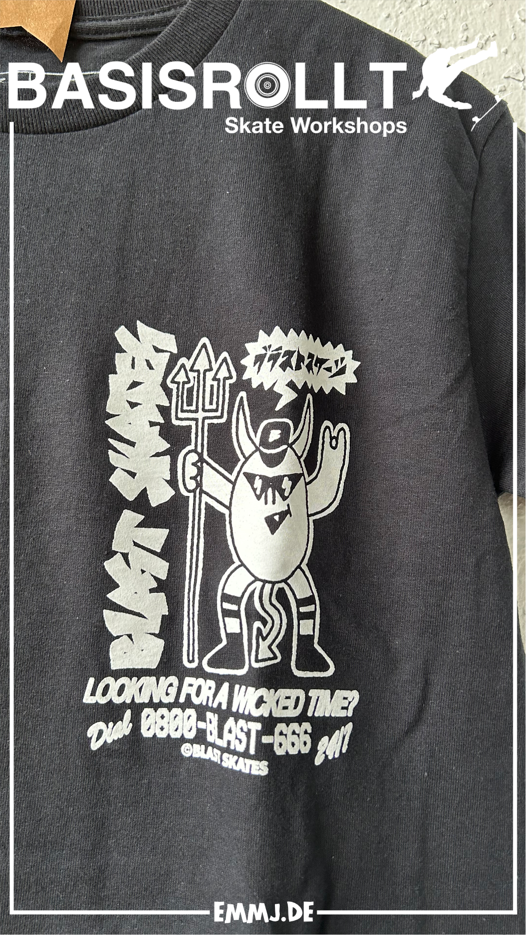 BLAST SKATES DEVIL MASCOT T-SHIRT