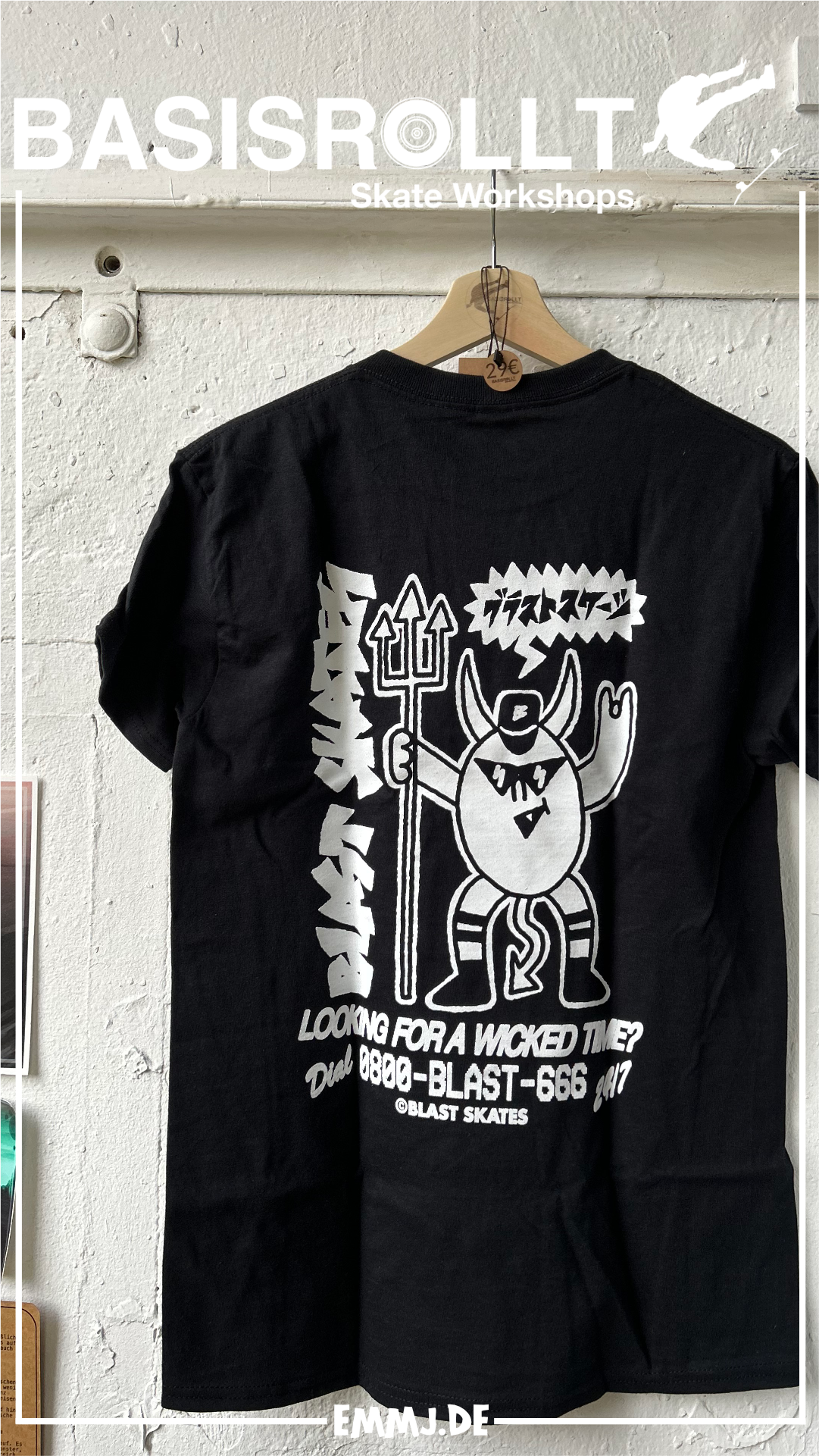 BLAST SKATES DEVIL MASCOT T-SHIRT