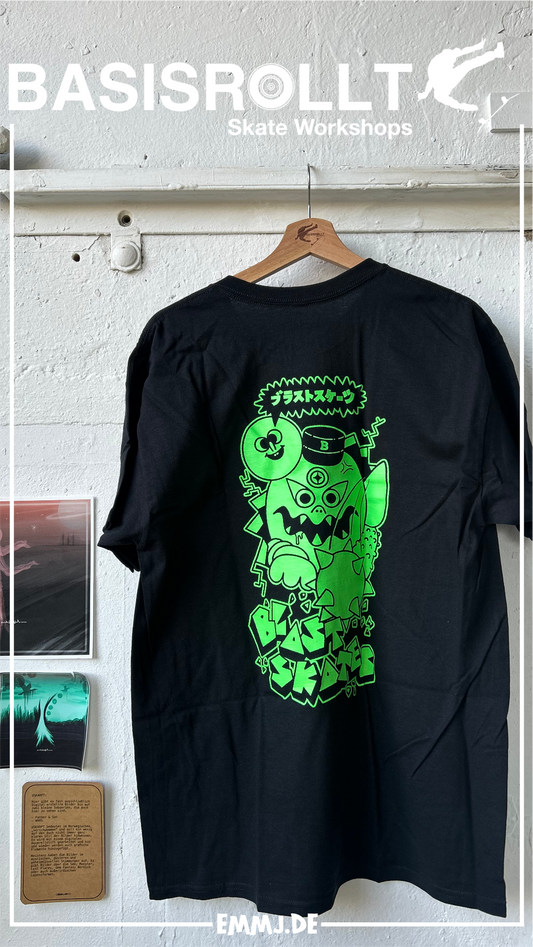 BLAST SKATES Mutant Smasher T-SHIRT (green glow)