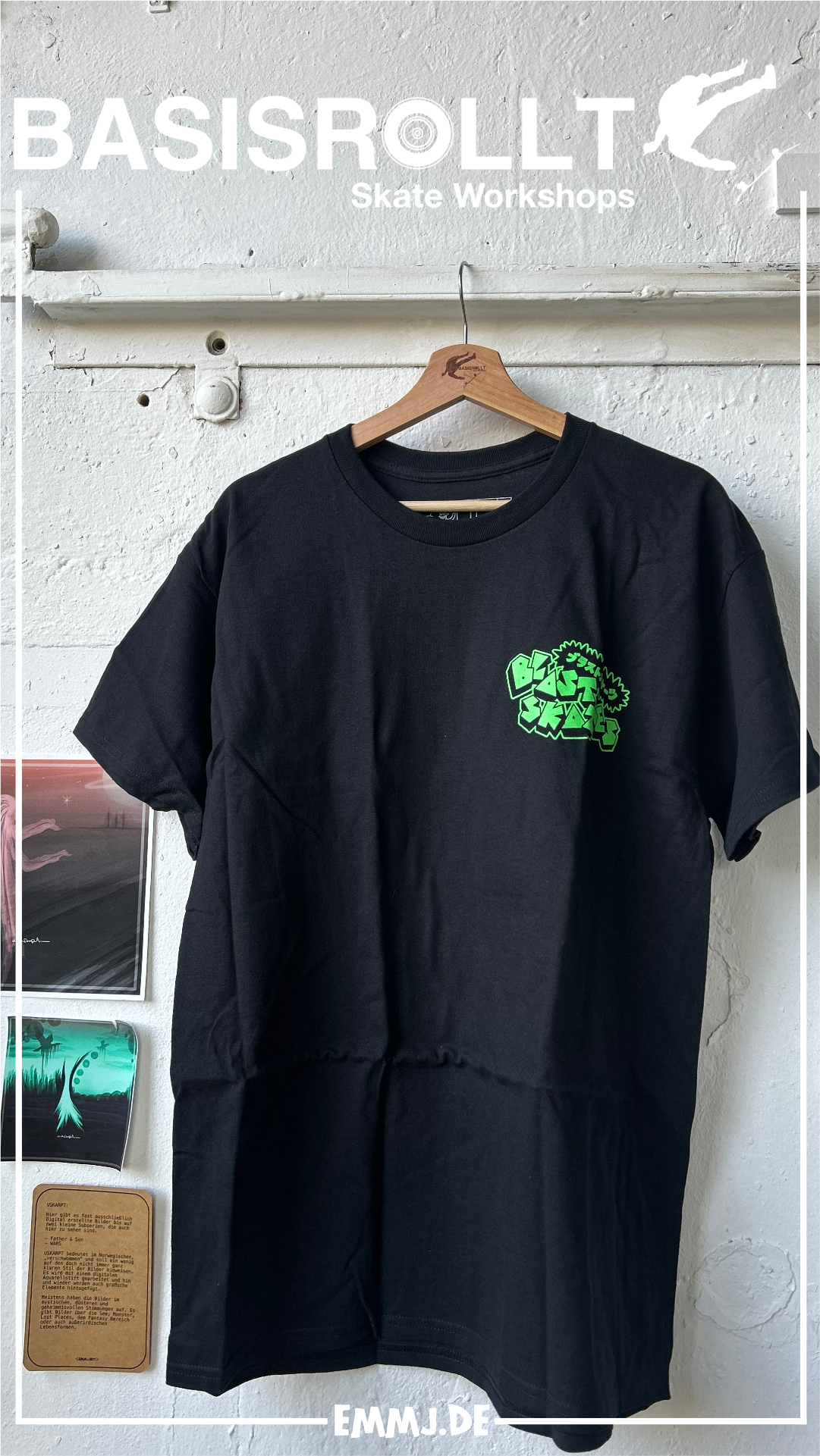 BLAST SKATES Mutant Smasher T-SHIRT (green glow)