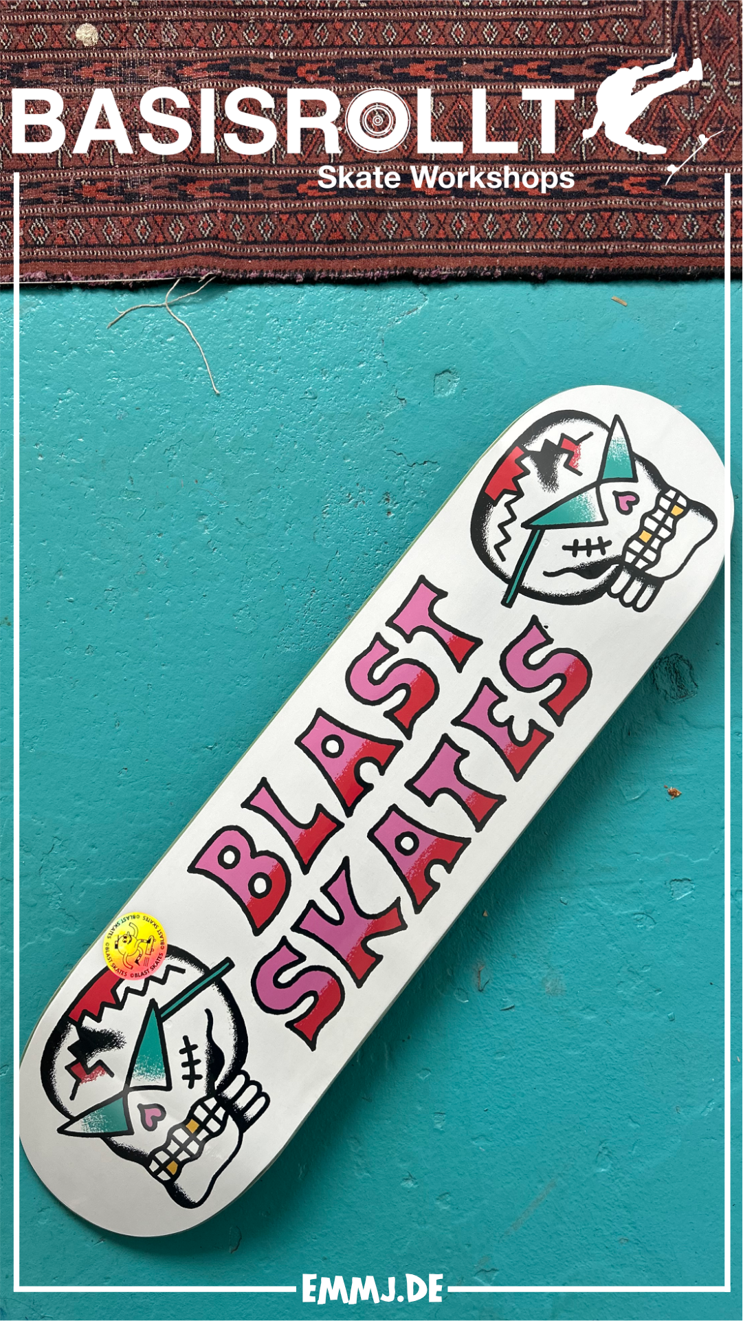 BLAST SKATES SKULLS TWIN TAIL DECK