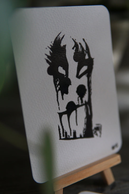 DARCARDS #15 - Gezahnstocherte Tuschekunst - Sammelkarten - Monster Kunst