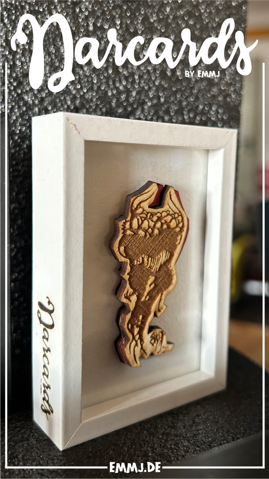 DARCARDS Mini Bilderrahmen - lasertechnik #Braintakel natur/weiß
