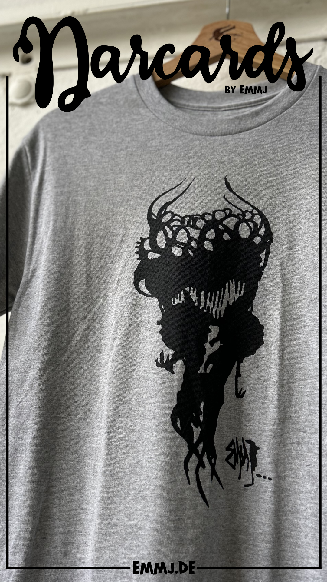 DARCARDS Series #New Brain T-Shirt - Zahnstocher Kunst mit Tusche