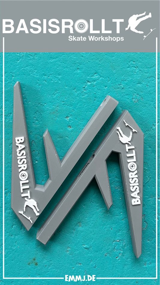 Wall Mount Wall Hanger Wandhalter Board Halter für Skateboards grau/weiß/grau Erik Halisch-EMMJ