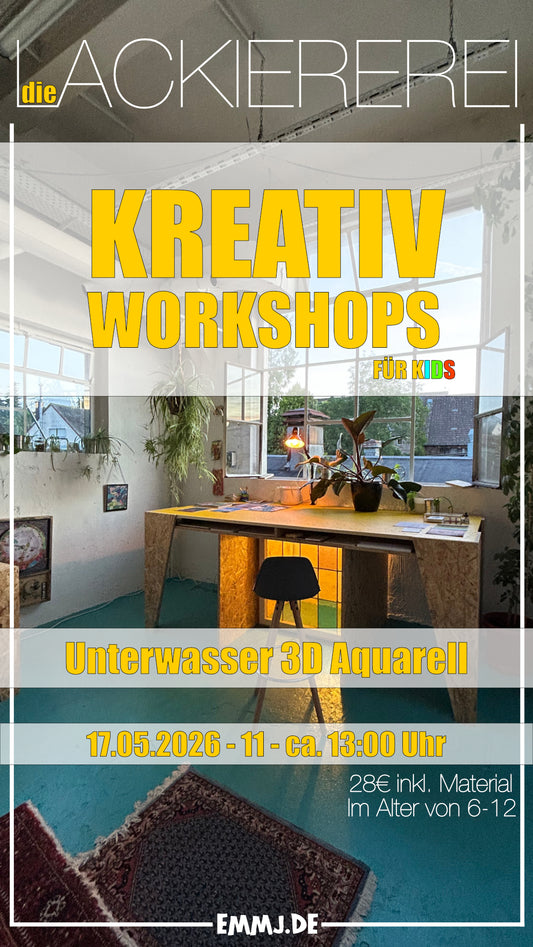 Die Lackiererei - Kreativ Workshops für Kids in Soest - Ense - Arnsberg 17.05.2026 Erik Halisch-EMMJ