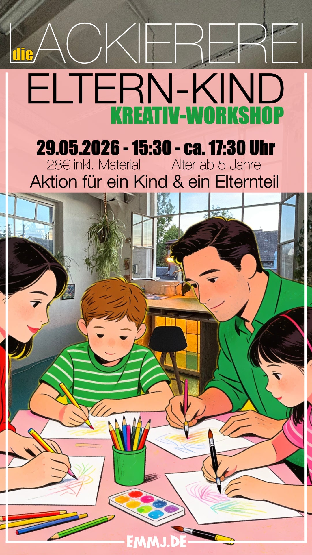 Die Lackiererei - Eltern-Kind Kreativ Workshops in Soest - Ense - Arnsberg 29.05.2026 Erik Halisch-EMMJ