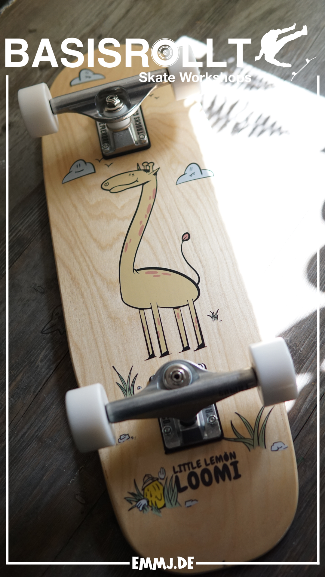 Little Lemon Loomi - GIRAFFE- Kids Cruiser Skateboard