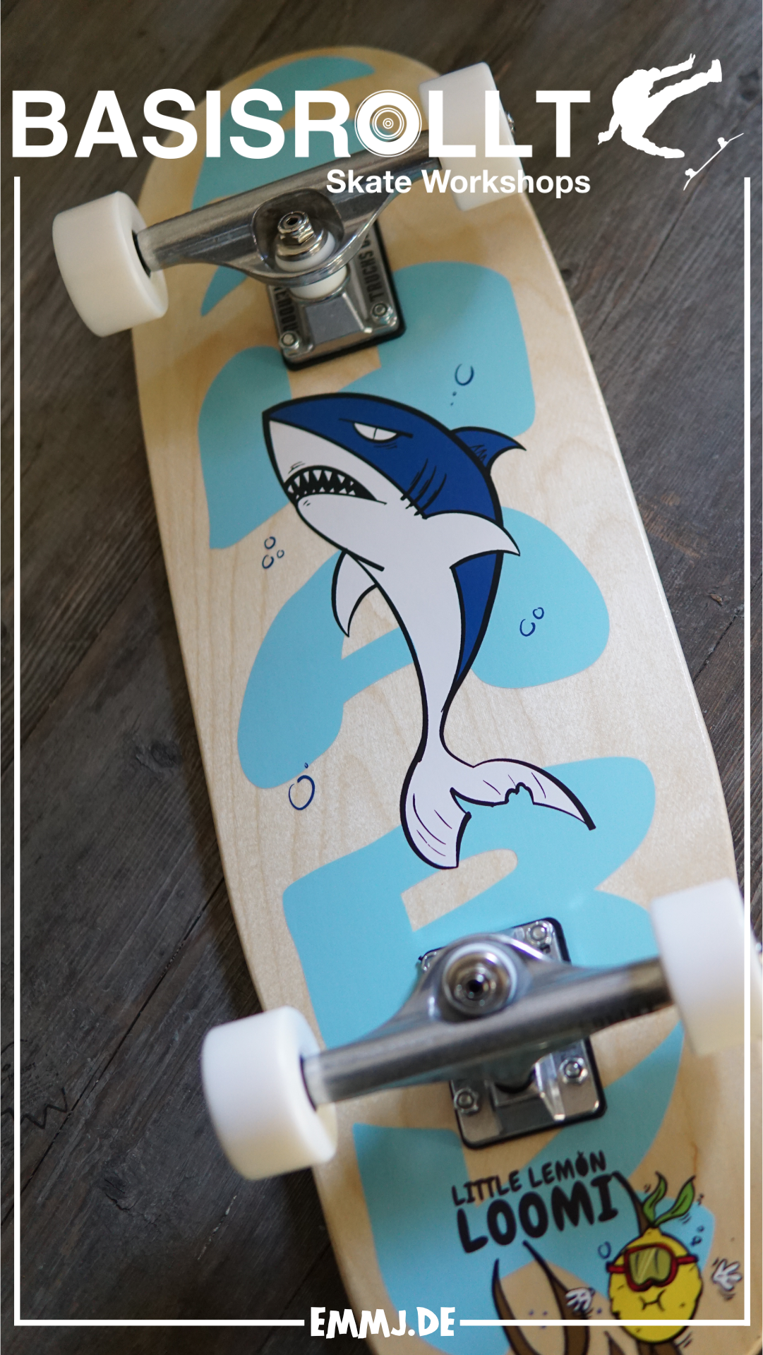 Little Lemon Loomi - SHARK- Kids Cruiser Skateboard