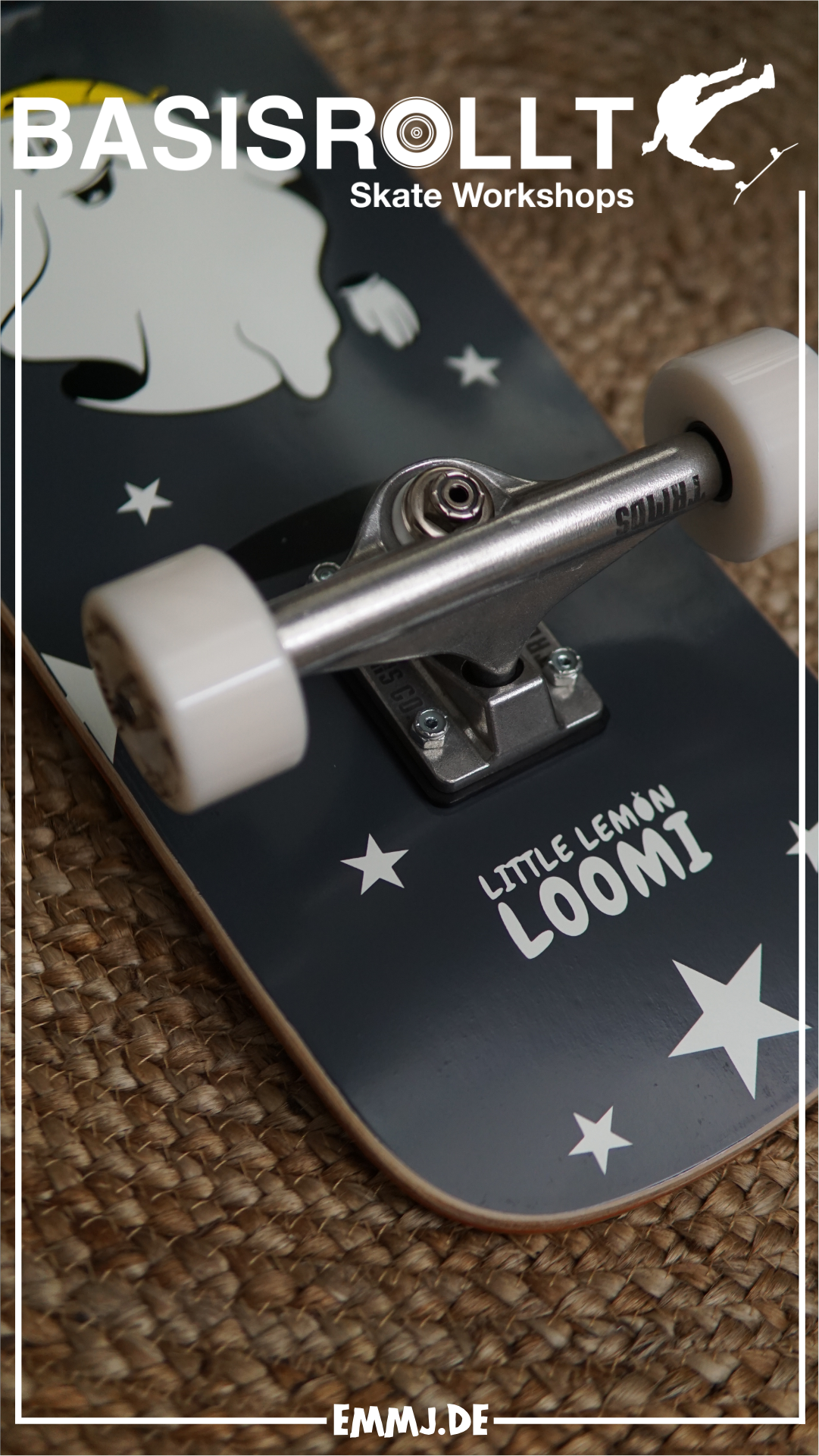 Little Lemon Loomi - Ghost- Corkgrip Kids Cruiser Skateboard