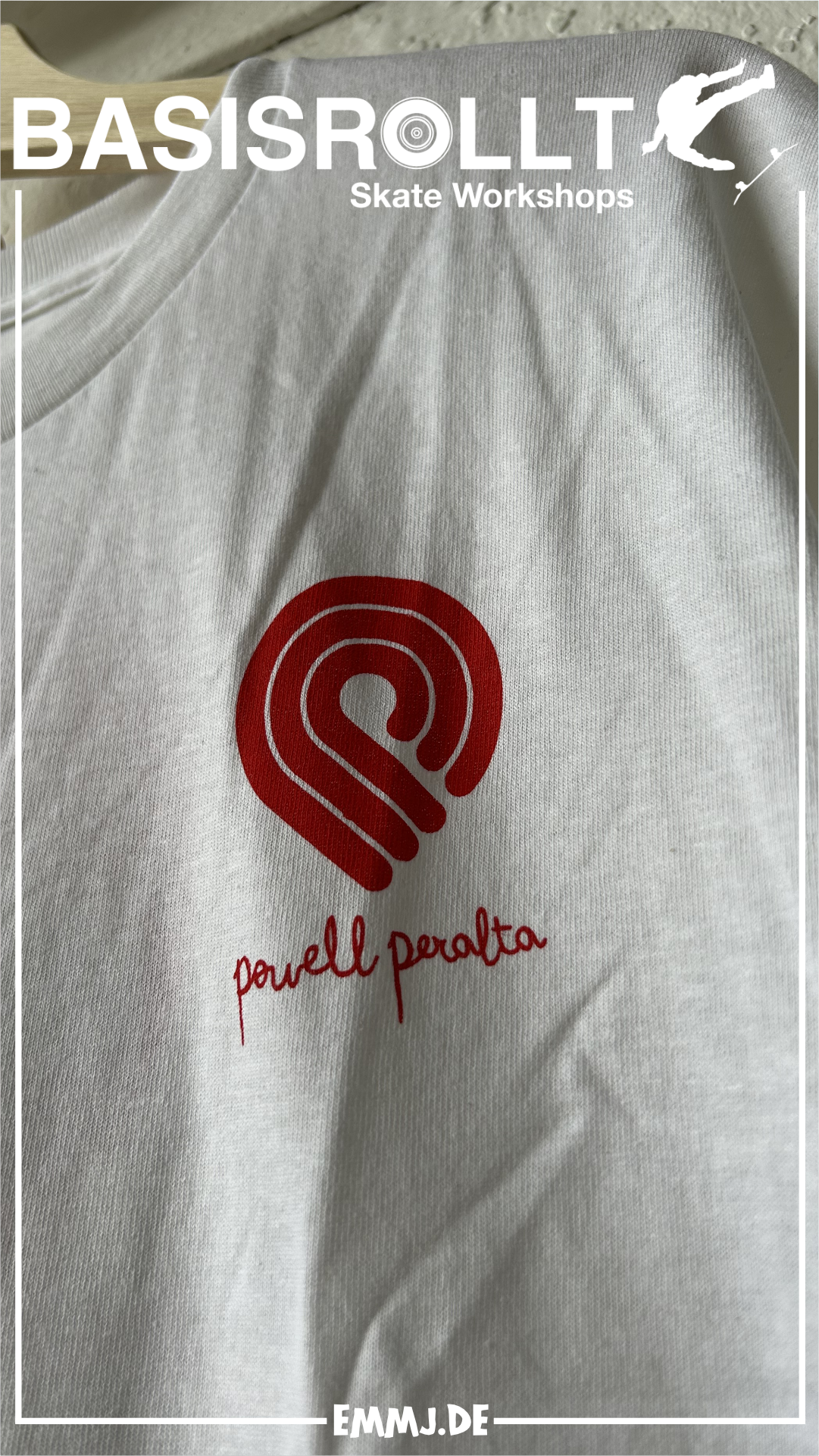 Powell & Peralta Tucking Skeleton T-Shirt white small