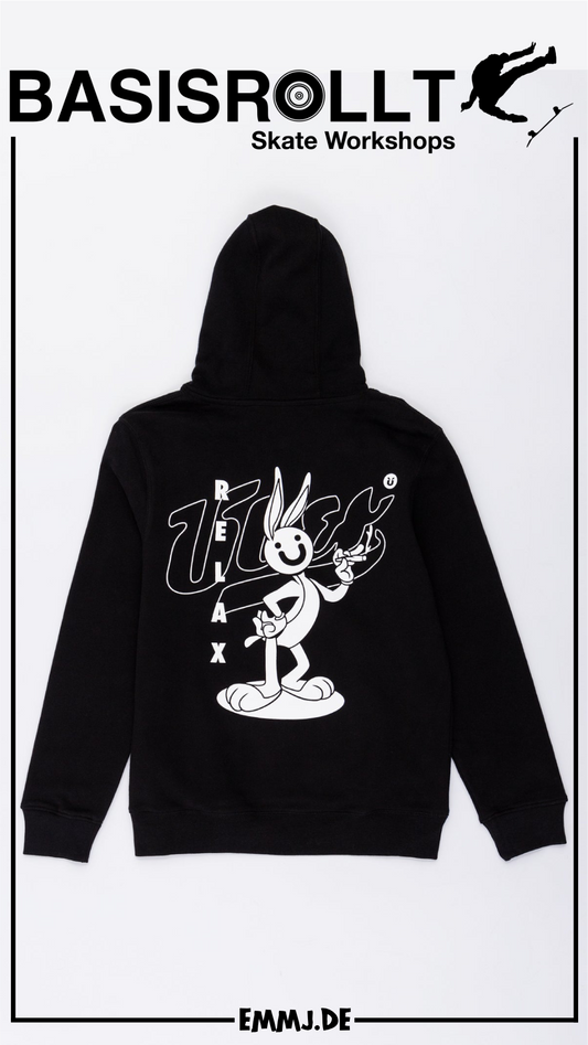 Relaxe Hoodie Über schwarz
