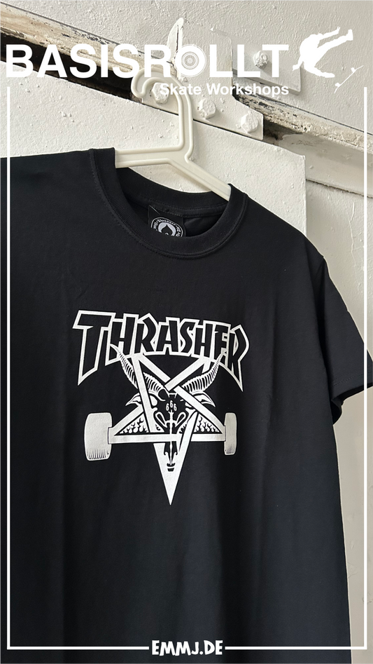 THRASHER Skategoat T-Shirt - S - Black