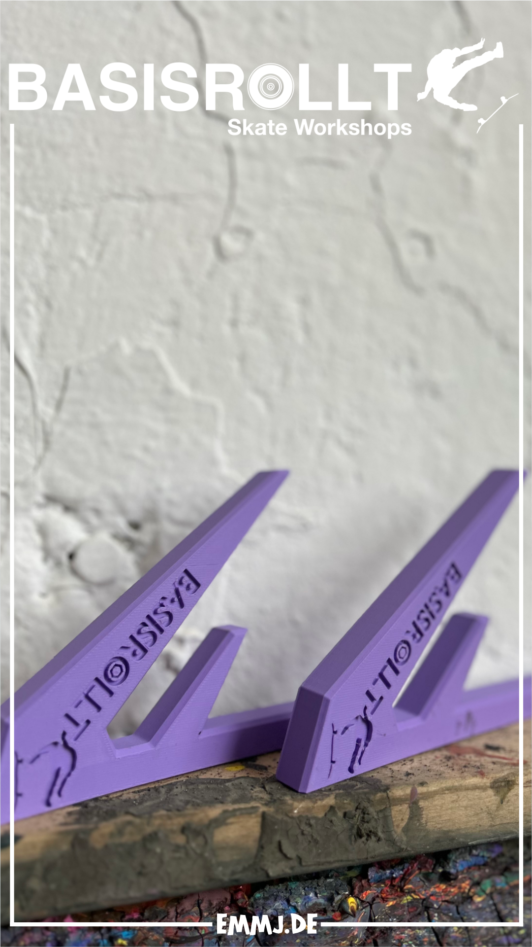 Wall Mount Wall Hanger Wandhalter für Skateboards (lilac)