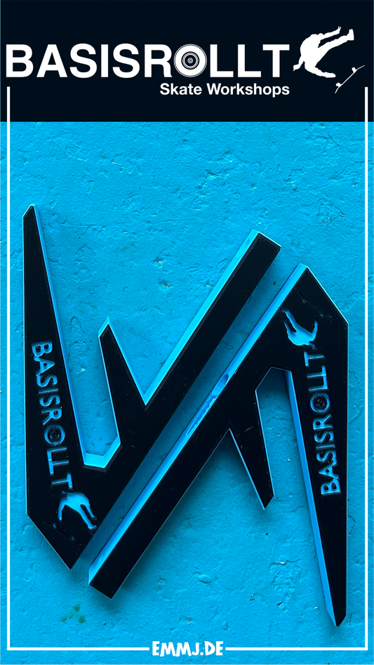 Wall Mount Wall Hanger Wandhalter Board Halter für Skateboards schwarz/blau Erik Halisch-EMMJ