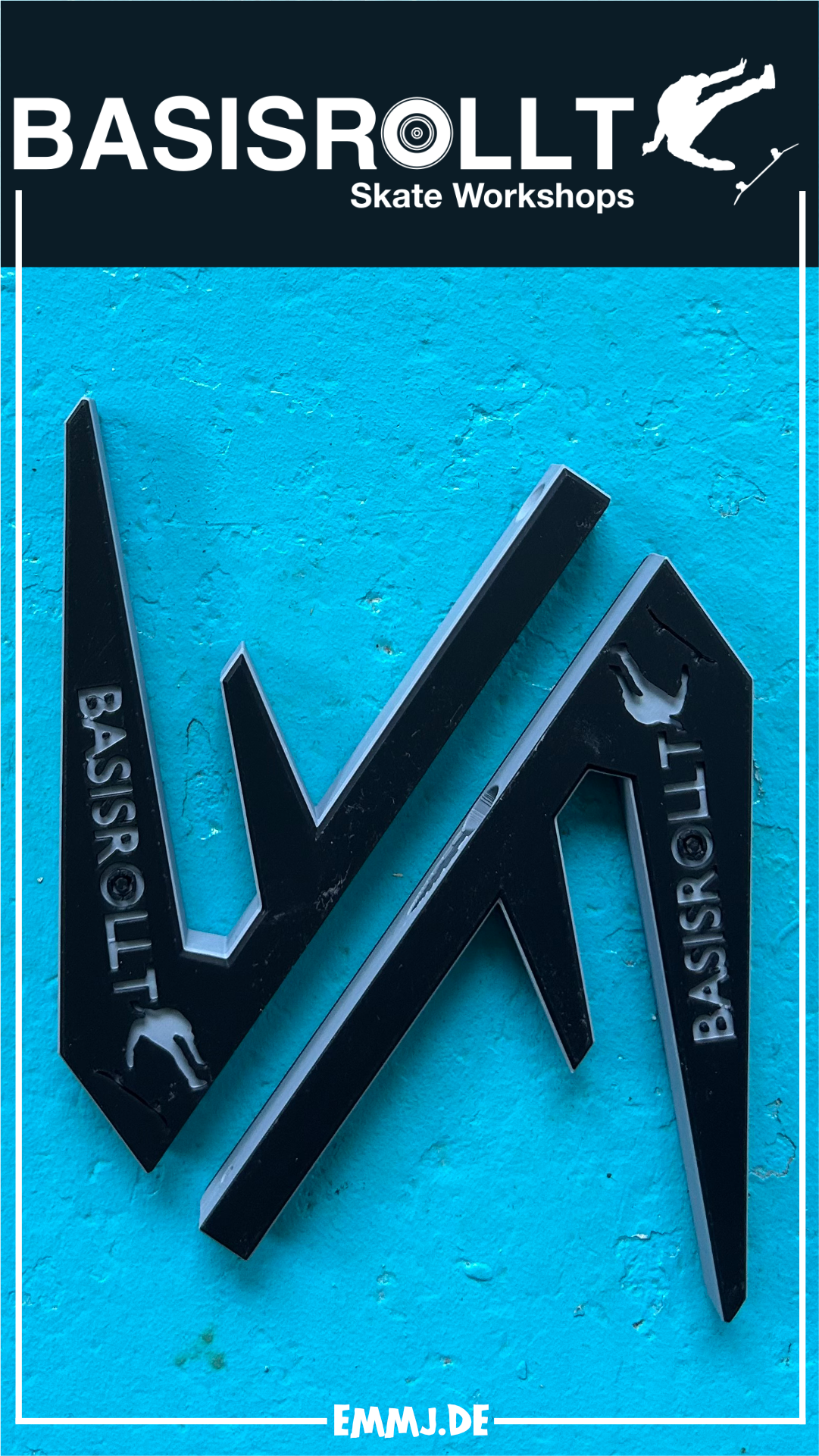 Wall Mount Wall Hanger Wandhalter Board Halter für Skateboards schwarz/grau Erik Halisch-EMMJ