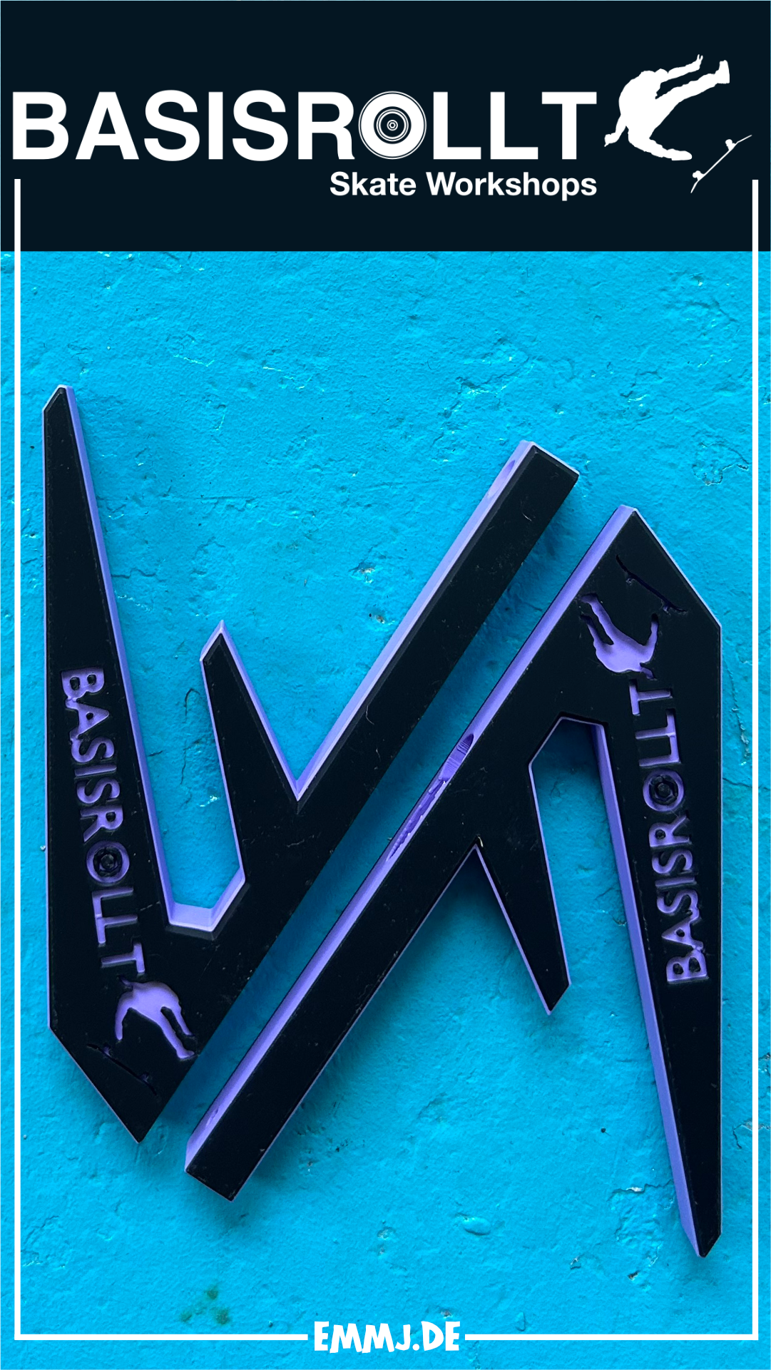 Wall Mount Wall Hanger Wandhalter Board Halter für Skateboards schwarz/lila Erik Halisch-EMMJ