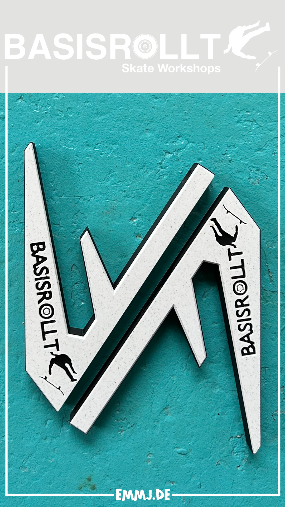 Wall Mount Wall Hanger Wandhalter Board Halter für Skateboards marmor/schwarz Erik Halisch-EMMJ